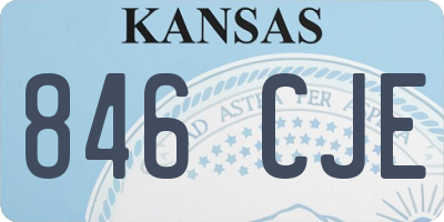KS license plate 846CJE