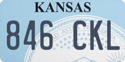 KS license plate 846CKL
