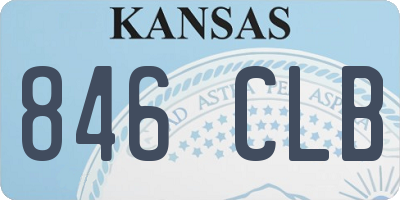 KS license plate 846CLB