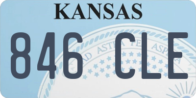 KS license plate 846CLE