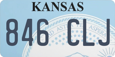 KS license plate 846CLJ