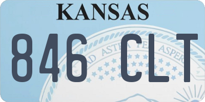 KS license plate 846CLT