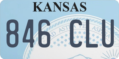 KS license plate 846CLU
