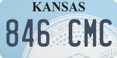 KS license plate 846CMC