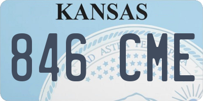 KS license plate 846CME
