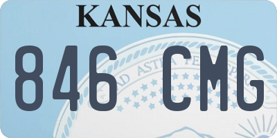 KS license plate 846CMG