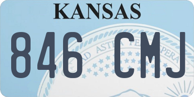 KS license plate 846CMJ