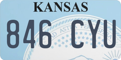 KS license plate 846CYU