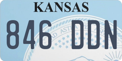 KS license plate 846DDN