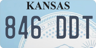 KS license plate 846DDT