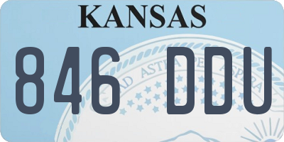 KS license plate 846DDU