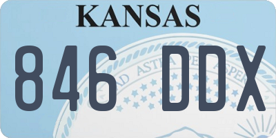 KS license plate 846DDX