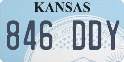 KS license plate 846DDY