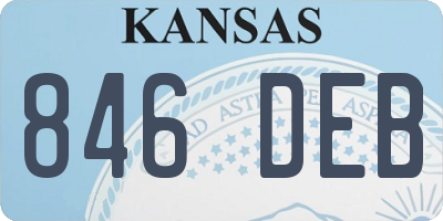 KS license plate 846DEB