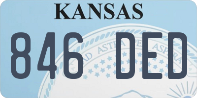 KS license plate 846DED