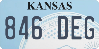 KS license plate 846DEG