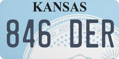 KS license plate 846DER