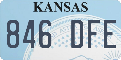 KS license plate 846DFE
