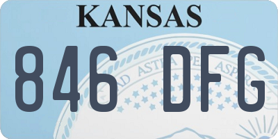 KS license plate 846DFG