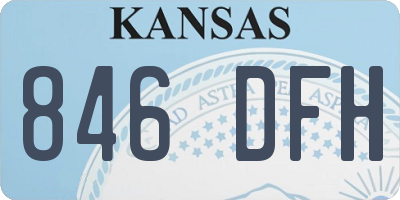 KS license plate 846DFH