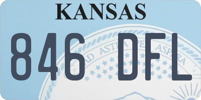 KS license plate 846DFL