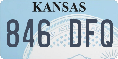 KS license plate 846DFQ