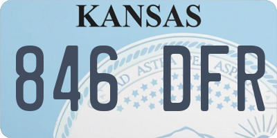 KS license plate 846DFR