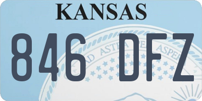 KS license plate 846DFZ