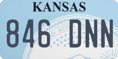 KS license plate 846DNN