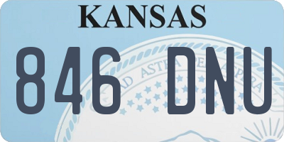 KS license plate 846DNU