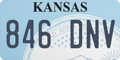 KS license plate 846DNV