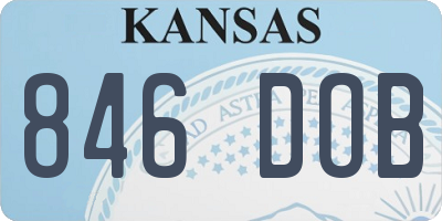 KS license plate 846DOB