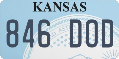 KS license plate 846DOD