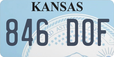 KS license plate 846DOF