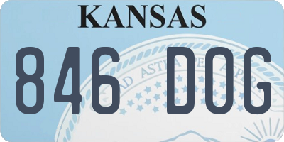KS license plate 846DOG