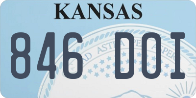 KS license plate 846DOI