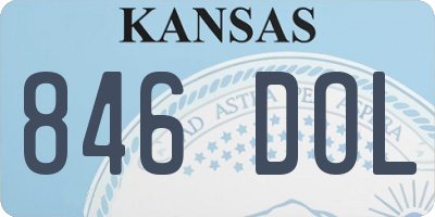 KS license plate 846DOL