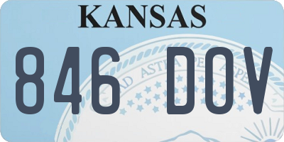 KS license plate 846DOV