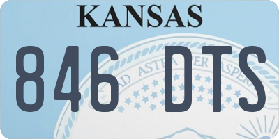 KS license plate 846DTS