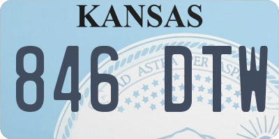 KS license plate 846DTW