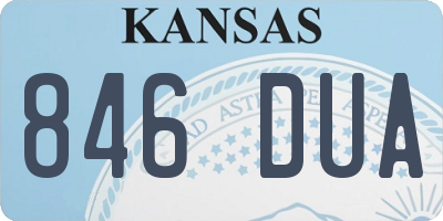 KS license plate 846DUA