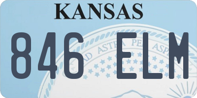KS license plate 846ELM