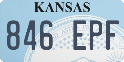 KS license plate 846EPF