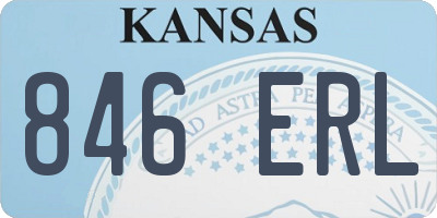 KS license plate 846ERL