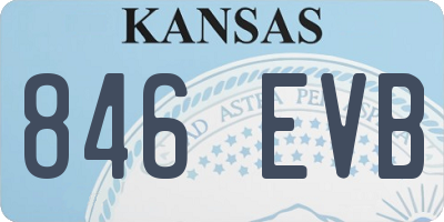KS license plate 846EVB