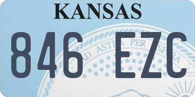 KS license plate 846EZC