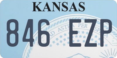 KS license plate 846EZP