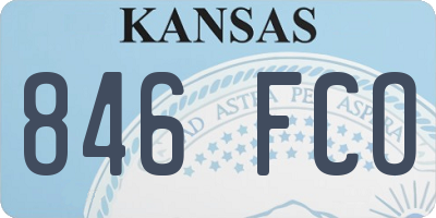 KS license plate 846FCO