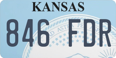 KS license plate 846FDR