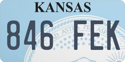 KS license plate 846FEK